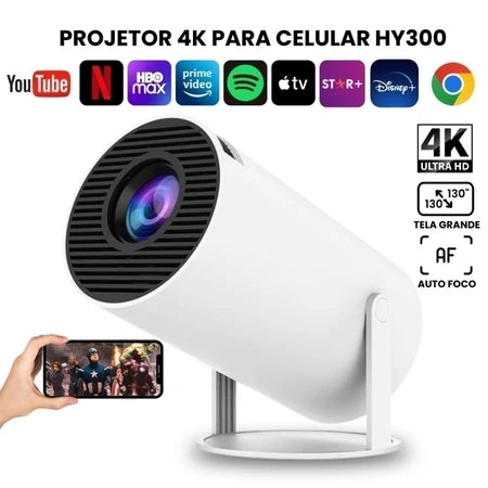 Projetor 4K HD 150 Polegadas