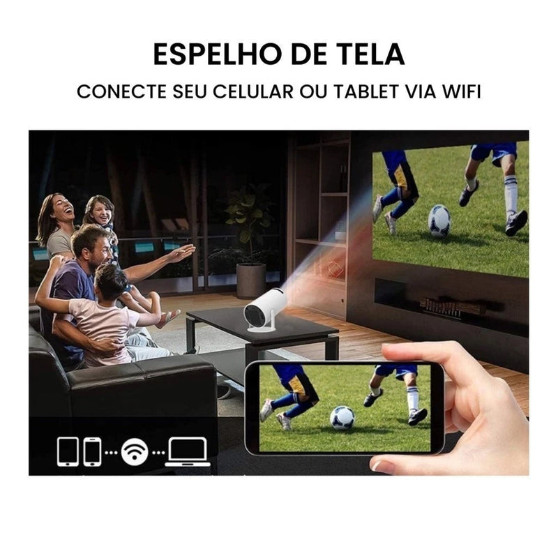 Projetor 4K HD 150 Polegadas
