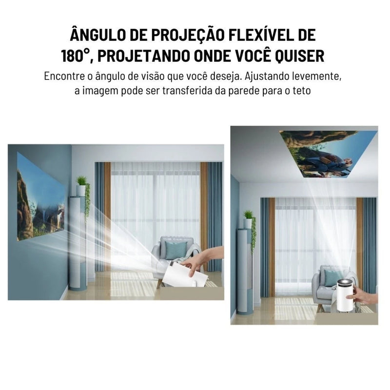 Projetor 4K HD 150 Polegadas
